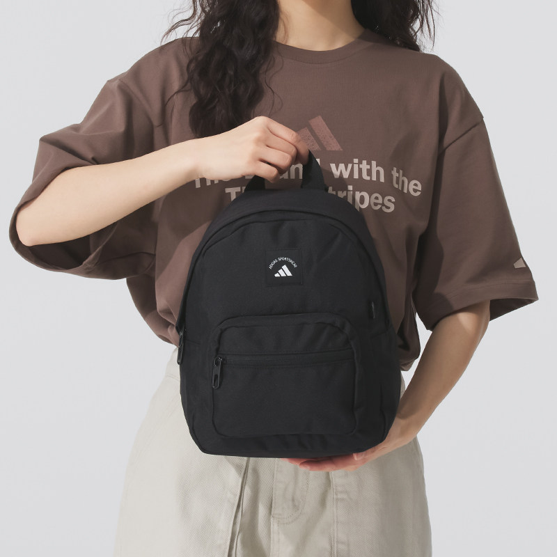 Adidas阿迪达斯黑色书包女子MINI迷你运动休闲双肩包背包 