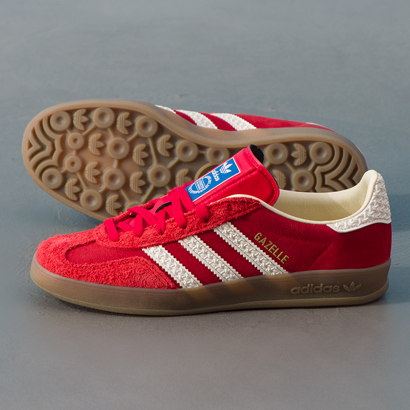 阿迪达斯三叶草男鞋女鞋秋季新款红色德训鞋复古板鞋休闲鞋IF1808