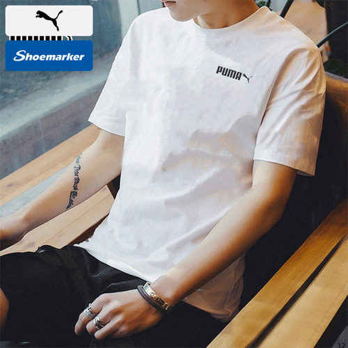 Puma白色短袖运动T恤圆领半袖