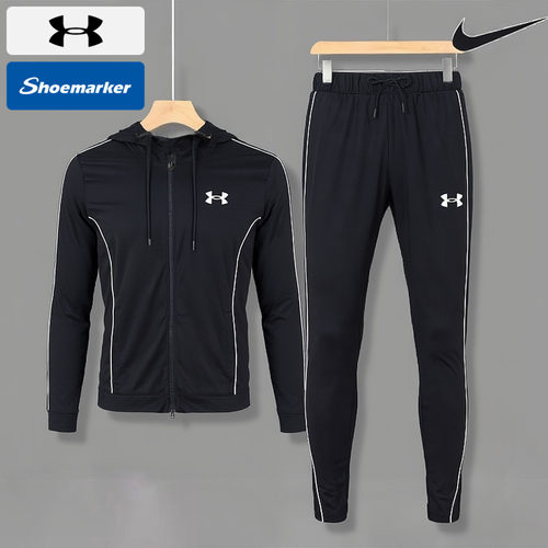 安德玛UA官方春季Tracksuit男子夹克长裤宽松运动休闲套装1390152