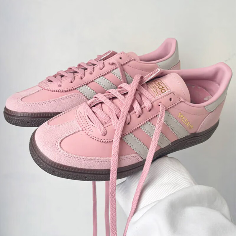 阿迪达斯三叶草粉色女鞋德训鞋秋季新款轻便休闲鞋正品女款运动鞋