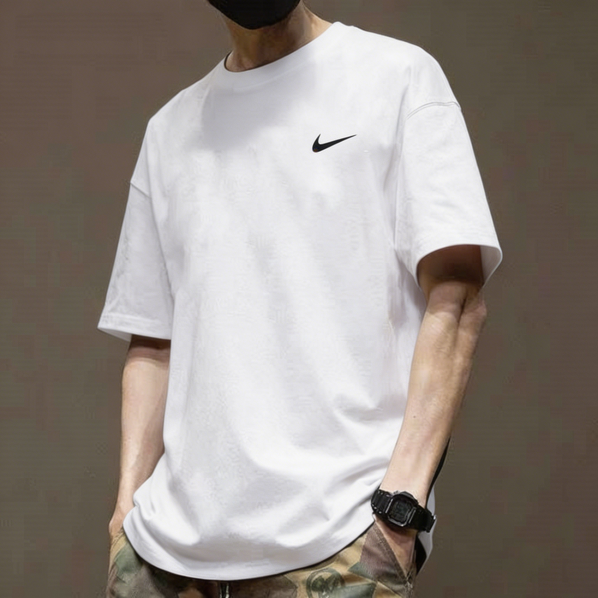Nike耐克速干短袖男子2026夏季新款宽松运动服白色透气T恤DV9840