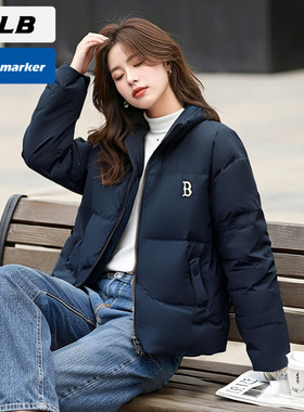 MLB男女款羽绒服面包服2025春季新款保暖情侣运动服外套3ADJB2056