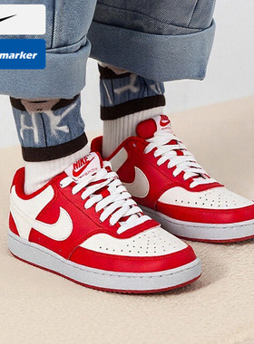 Nike耐克官方女鞋2025新款COURT红色板鞋低帮休闲鞋运动鞋DH3158