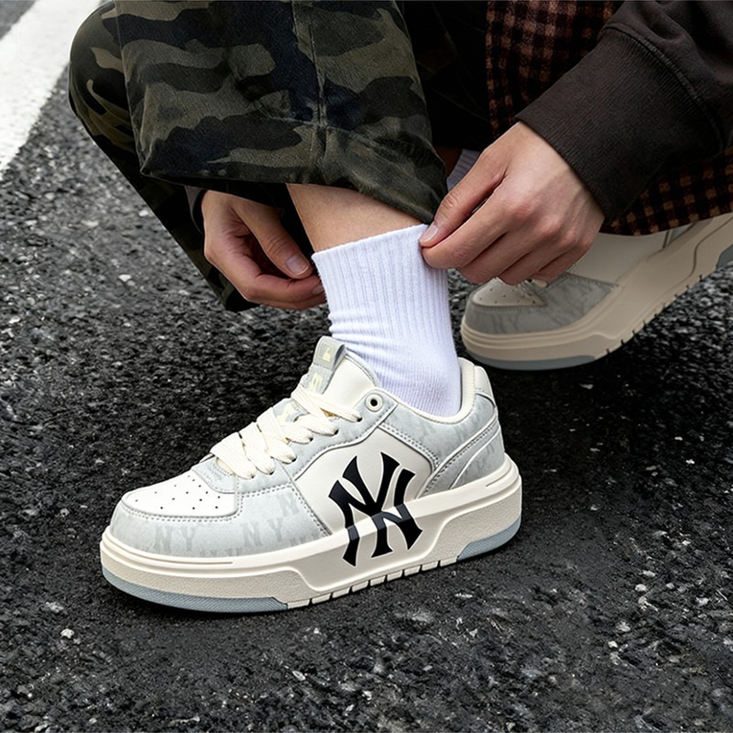 MLB官方正品学长鞋男鞋女鞋25新款运动鞋NY标低帮板鞋厚底休闲鞋,运动鞋new,运动休闲鞋,淘宝优惠券,粉丝福利购,淘宝优惠卷