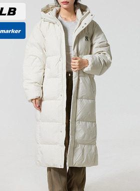 MLB长款羽绒服2025春季新款男女装保暖外套宽松运动服3ADJV4056