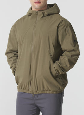 安德玛外套男装运动服健身训练跑步休闲梭织连帽夹克上衣6003863