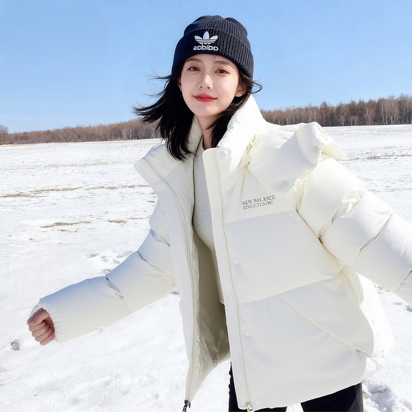 NEWBALANCE羽绒服官方正品女装新款连帽运动服休闲保暖防风羽绒服