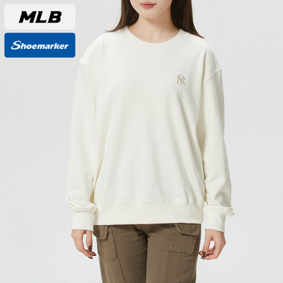 MLB男女款圆领卫衣2026春季新款NY运动服休闲打底套头衫3AMTB0161