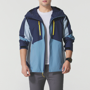 UA安德玛梭织连帽夹克男2025秋季新款休闲宽松运动服撞色防风外套