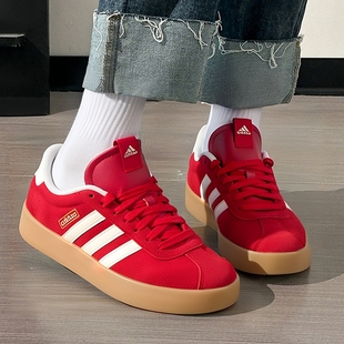 Adidas阿迪达斯红色板鞋男鞋女鞋2025冬季新款运动鞋轻便休闲鞋子