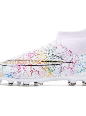 新款fgtf足球鞋男士透气高帮长钉碎钉青少年学生儿童训练鞋时尚