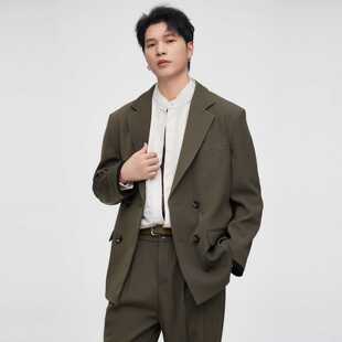 秋冬季网红同款休闲西服男生百搭ins韩版流行外套上衣轻奢款男装