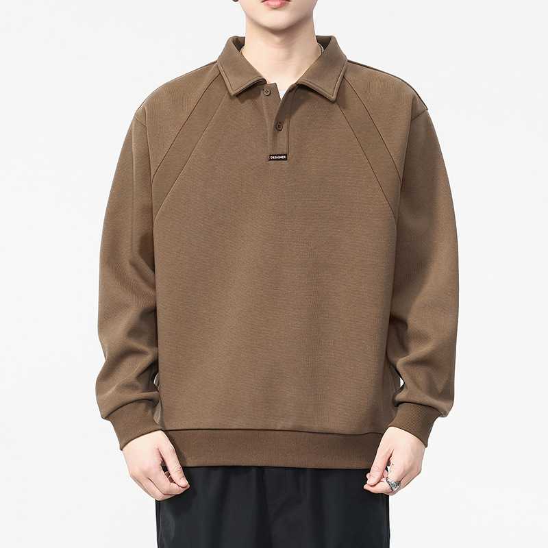 2025新款男式微宽松翻领拼接Polo