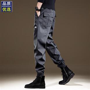 复古重磅工装 束脚哈伦长裤 休闲裤 宽松大码 男 子男春秋新款 高端美式