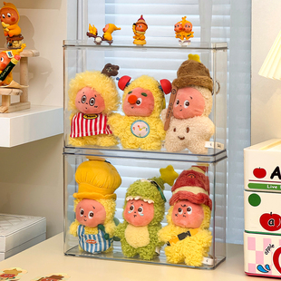 全透明星星人展示盒挂件收纳盒娃娃造景防尘盒搪胶玩偶陈列置物架