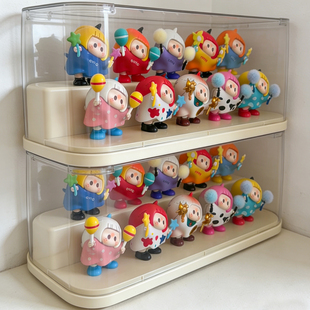 yoyo酱展示盒右右酱盲盒收纳盒防尘阶梯式手办置物架摆件陈列娃柜