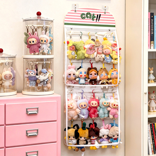 防尘挂件收纳神器挂墙搪胶娃娃展示架壁挂盲盒玩偶毛绒公仔挂袋