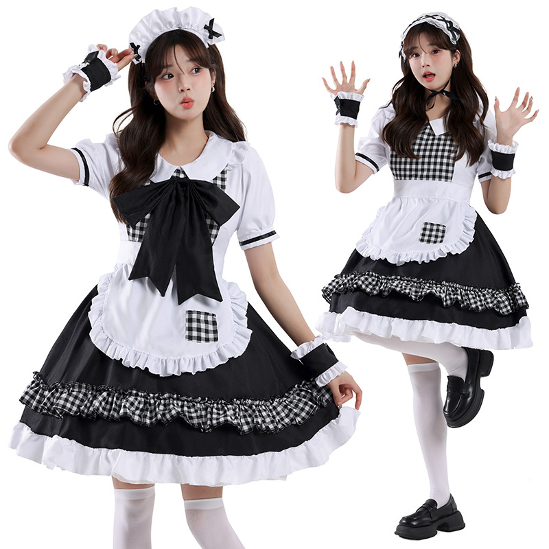 2025圣诞新年礼物裙子 圣诞女仆小红帽cos服装 lolita萝莉塔洋装