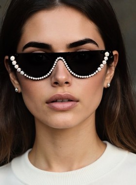眼镜新款个性风夸张镶钻太阳镜