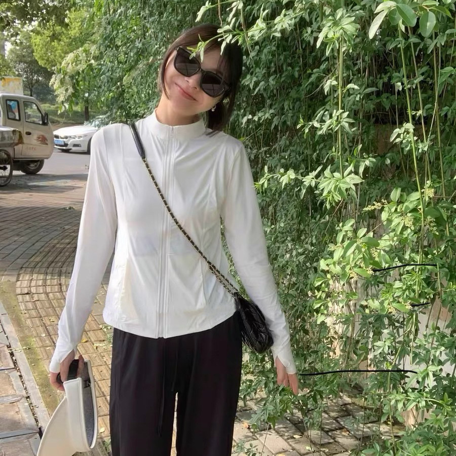 露思同款～夏季修身款防晒衣女防紫外线外套冰感小蛮腰防晒服无帽