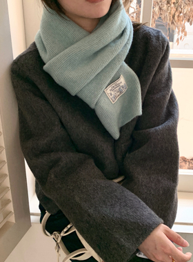 Carrier Bella奶蓝色～羊毛软糯围巾显白保暖百搭亲肤情侣围脖