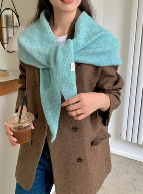 Carrier Egg韩版针织加大羊毛披肩百搭多功能装饰保暖叠穿三角巾