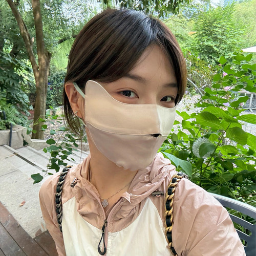 22姆米桑蚕丝100%真丝～双面立体防晒口罩 透气不闷 高颜值自留款