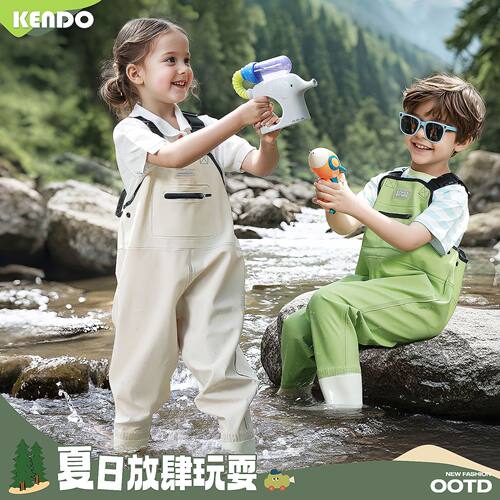 儿童背带连体裤赶海装备下水裤