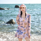 2024新款 三件套遮肚显瘦聚拢小胸韩国ins风泡温泉 游泳衣女分体式