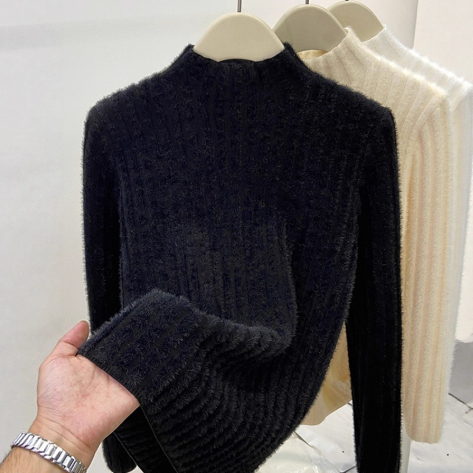 浅灰色毛衣开衫慵懒风ins少女宽松软糯卡通刺绣高级灰针织衫外套