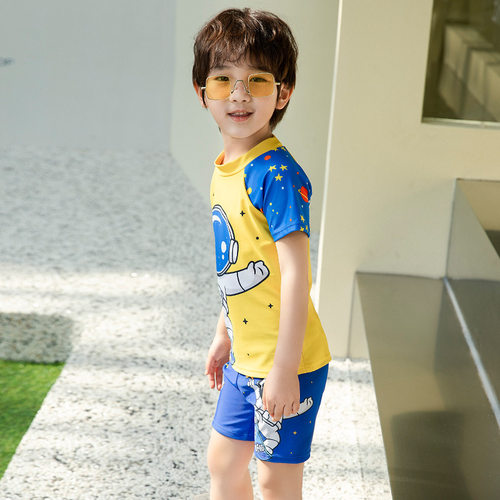 2024新款儿童泳衣男童大中小童分体游泳衣速干温泉泳装泳裤套装