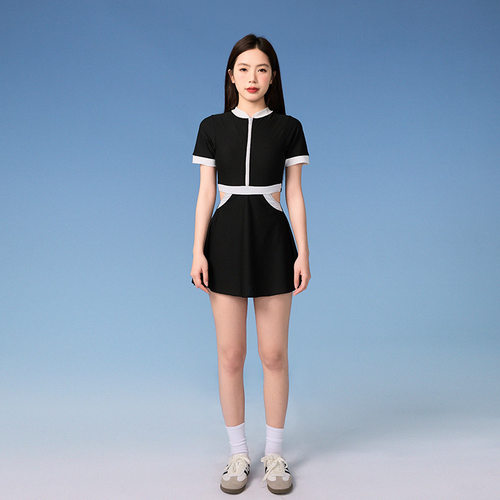 2025新款泳衣女连体裙式保守遮肚显瘦性感仙女范韩国ins风泡温泉