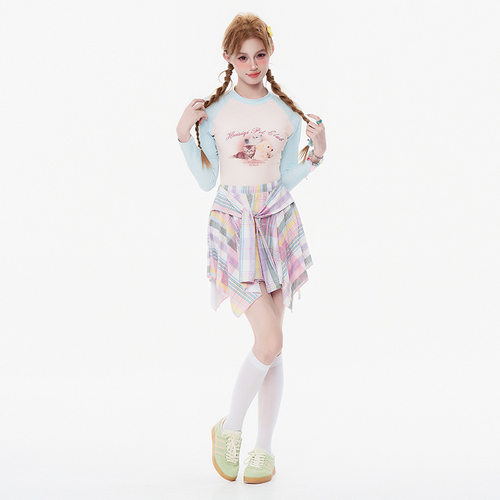 2024新款泳衣女夏季保守裙式连体显瘦遮肚小胸性感韩国温泉游泳衣