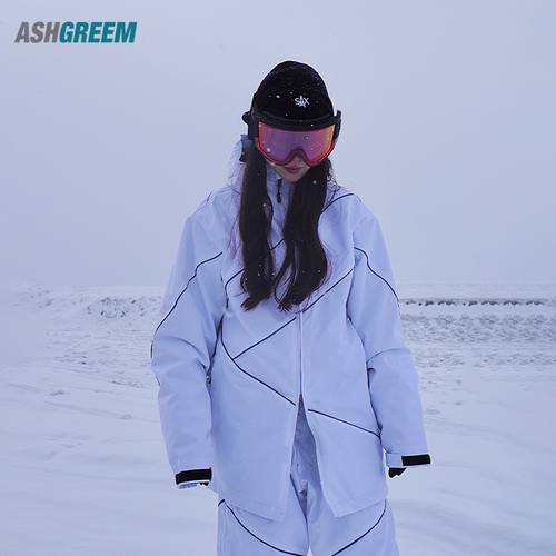 ASHGREEM滑雪服套装24新款外套男女防水防风保暖宽松滑雪衣裤套装