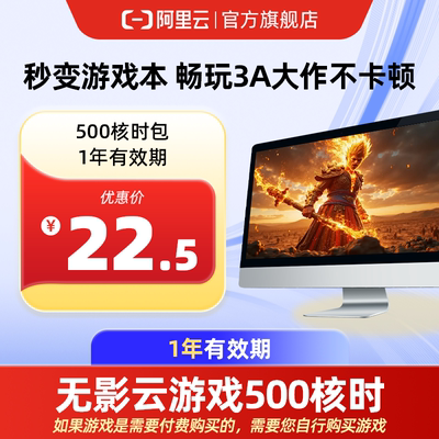 【直充 下单时请填写手机号码】无影AI云电脑500核时包1年有效期