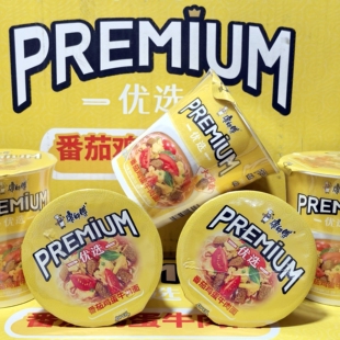 康师傅PREMIUM优选12杯装泡面番茄鸡蛋牛肉面条宿舍宵夜早餐点心