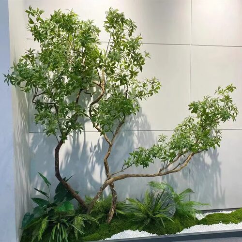 高端仿真马醉木绿植盆栽橱窗造景吊钟树室内装饰假树景观造景