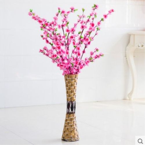 仿真桃花樱花梅花枝落地花艺长枝绢花假花客厅装饰花艺塑料花单支 - 封面