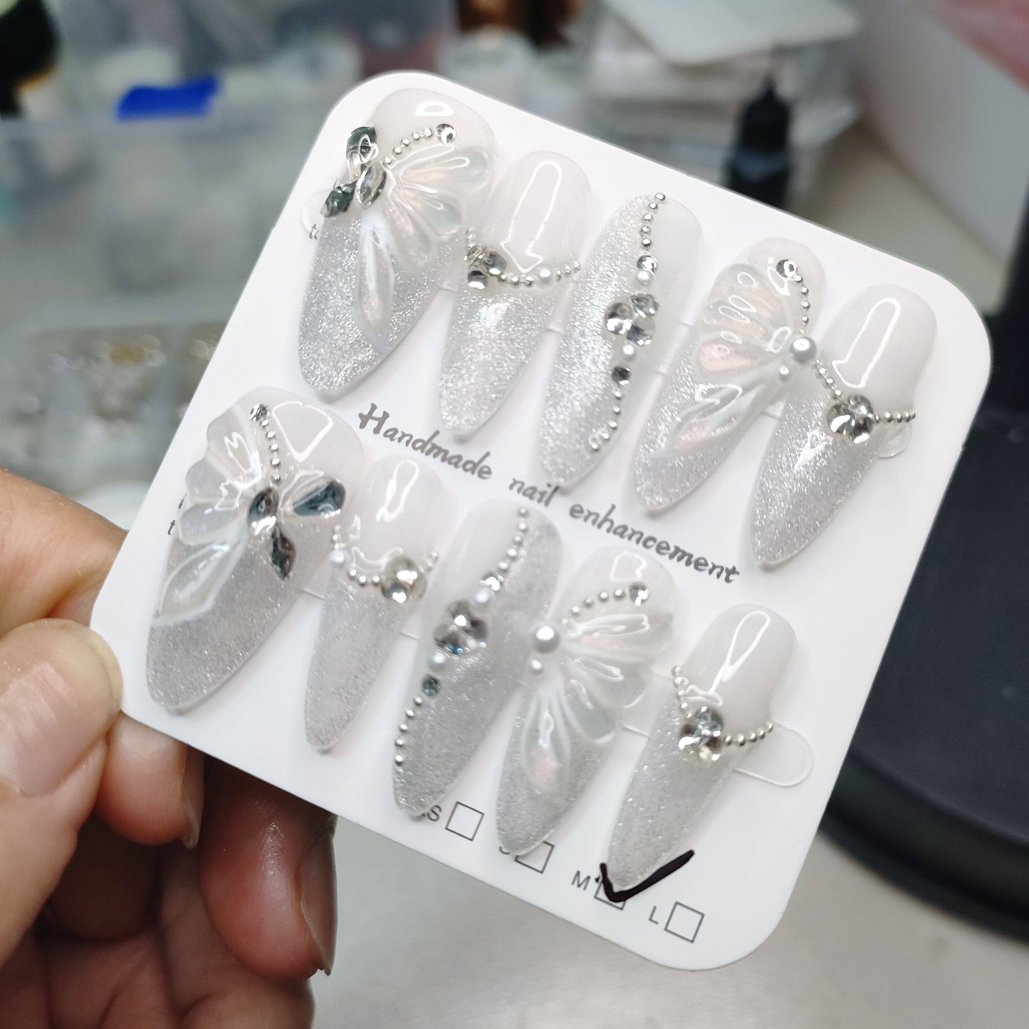 纯手工穿戴甲高级感轻奢穿戴式美穿戴甲/甲片