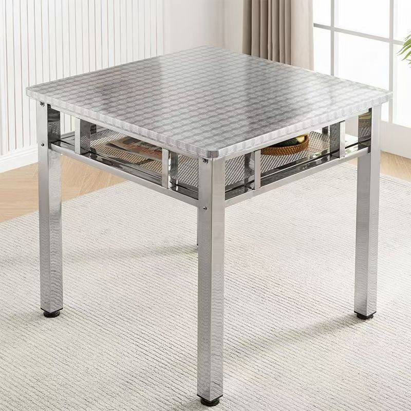 304不锈钢餐桌家用正方形可拆装新款吃饭桌烤火方桌双层四方桌子,住宅家具,不锈钢/PVC餐桌,淘宝优惠券,粉丝福利购,淘宝优惠卷