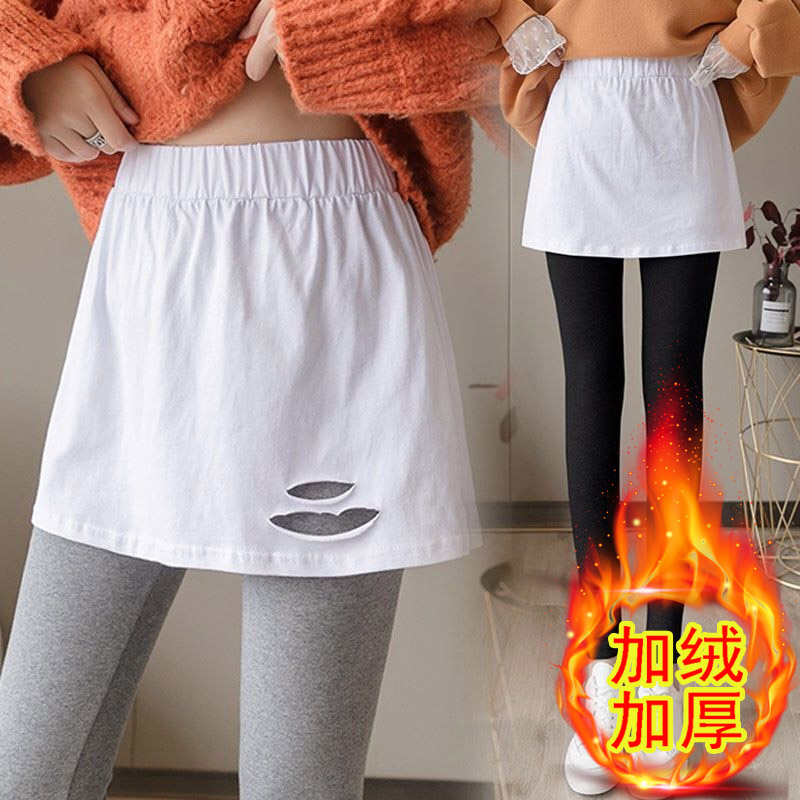 潮内搭配卫衣毛衣叠穿假下摆露白边打底半身裙T恤裙屁帘内搭围ins