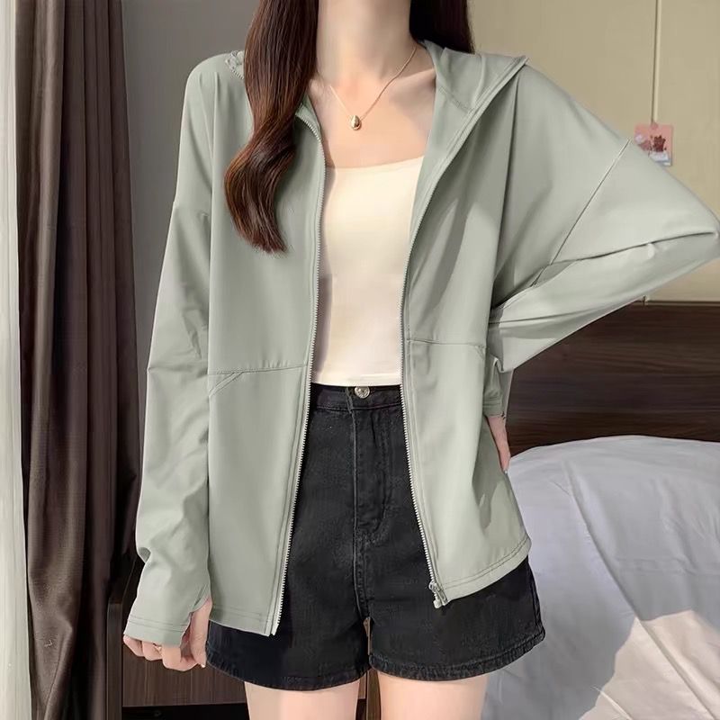 防曬衣女款夏季2025新款寬松冰絲透氣薄款百搭開衫防曬服上衣外套