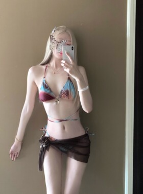 AYSTUDIO2026新款比基尼贝壳印花性感辣妹风显瘦泡温泉度假泳衣女