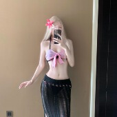 AYSTUDIO甜美辣妹比基尼纯欲风泳衣女针织鱼尾长裙温泉海岛度假风