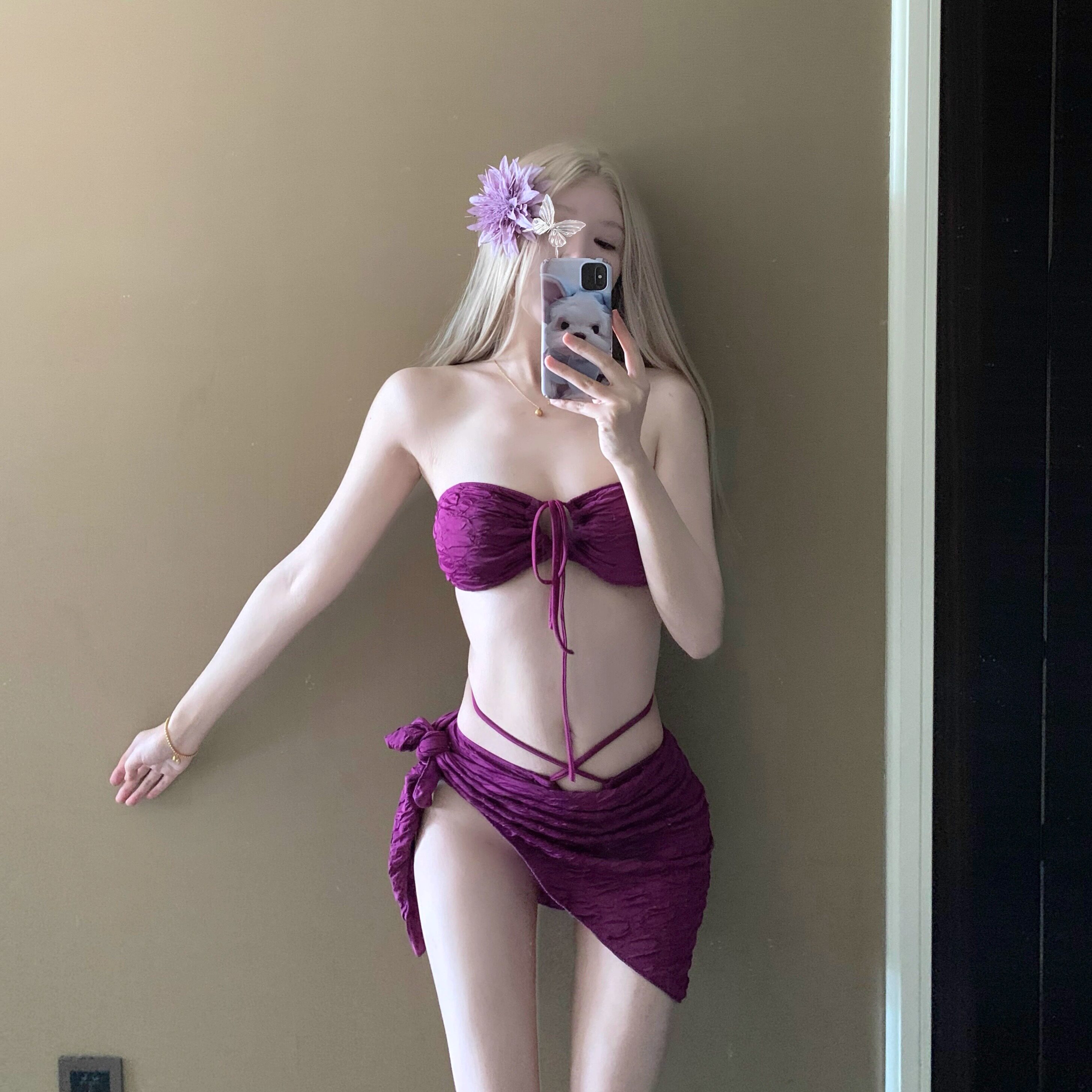 AYSTUDIO2025新款比基尼性感纯欲风挂脖显瘦度假泡温泉分体泳衣女