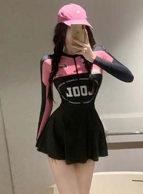 AYSTUDIO2026新款泳衣女连体运动长袖防晒保守遮肉温泉度假冲浪服