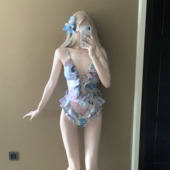 AYSTUDIO2026新款 荷叶边小胸聚拢温泉度假 泳衣女连体性感纯欲法式