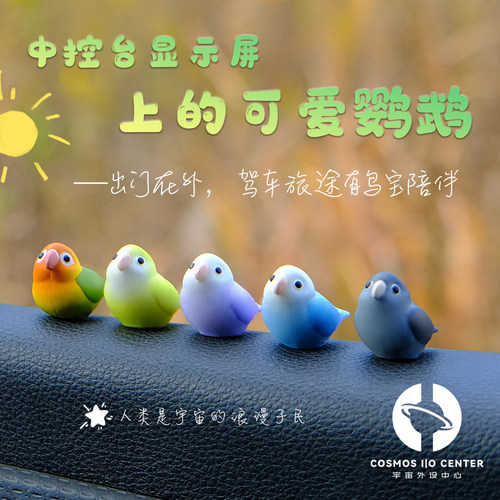 宇宙外设创意鹦鹉汽车中控台摆件