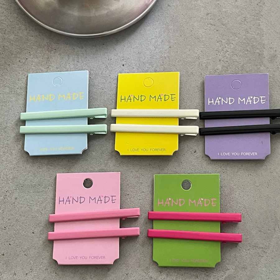 糖果色简约百搭一字合金鸭嘴夹